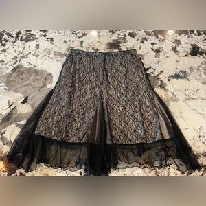 Max Studio Black Lace A-Line Skirt